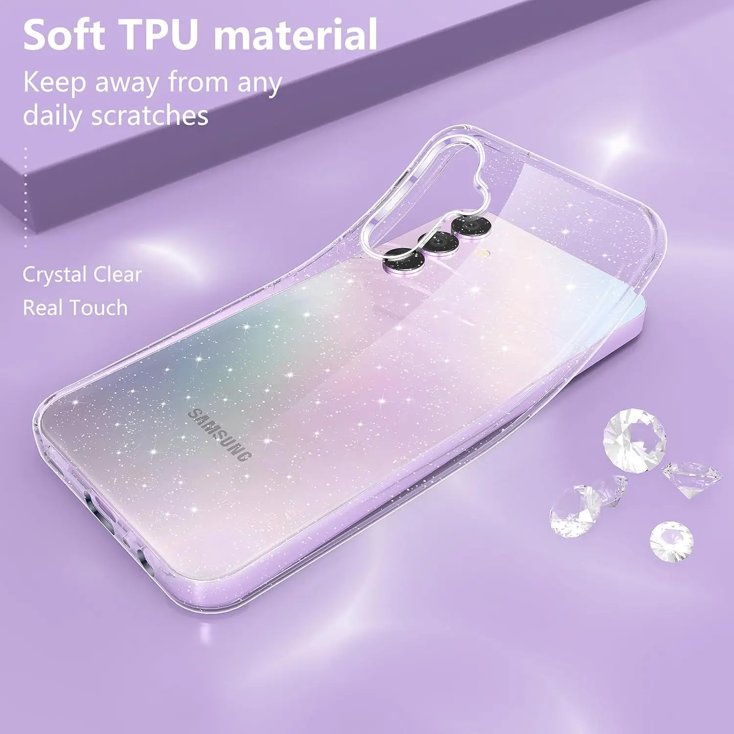 Glitter Case For Samsung Galaxy A55 A35 A25 A15 5G S25 S24 Ultra S23 FE S22 Plus S21 S20 A13 A14 A32 A33 A34 A52 A53 A54 A56 A16 - náhled 4