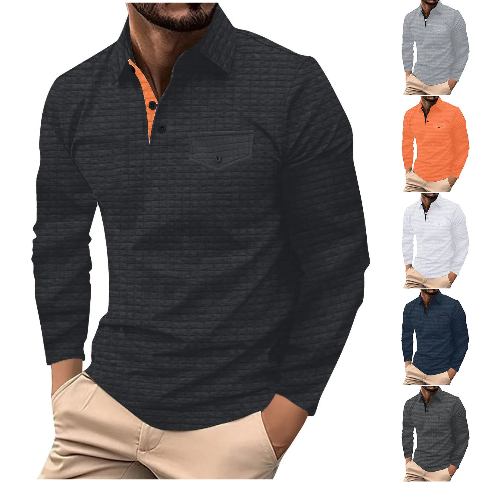 

Men's Long Sve Plaid irt Button ket Sports Cotton Blend Thiened Summer Top for Men And Women Universal