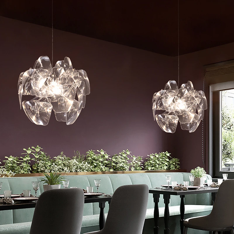 Nordic Creatieve Verlichting Eenvoudige Woonkamer Lamp Eetkamer Slaapkamer Led Hanglamp Ontwerper Export Licht Luxe Kroonluchter