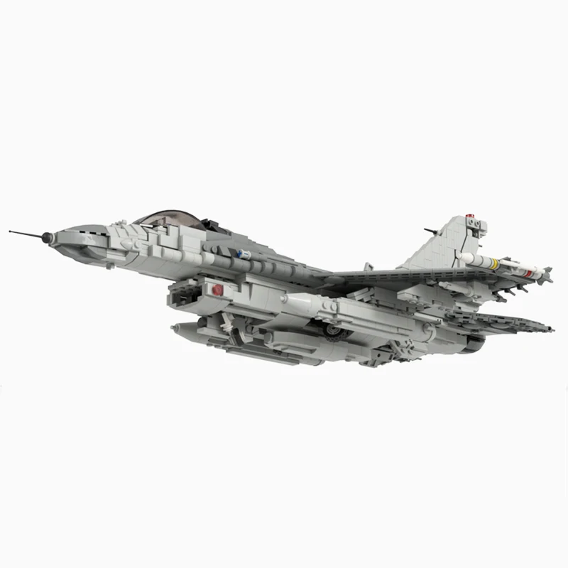 Tecnologia militar moderna blocos de construção 1/32 escala F-16C luta falcon lutador diy montagem modelo coletor conjunto tijolos brinquedo