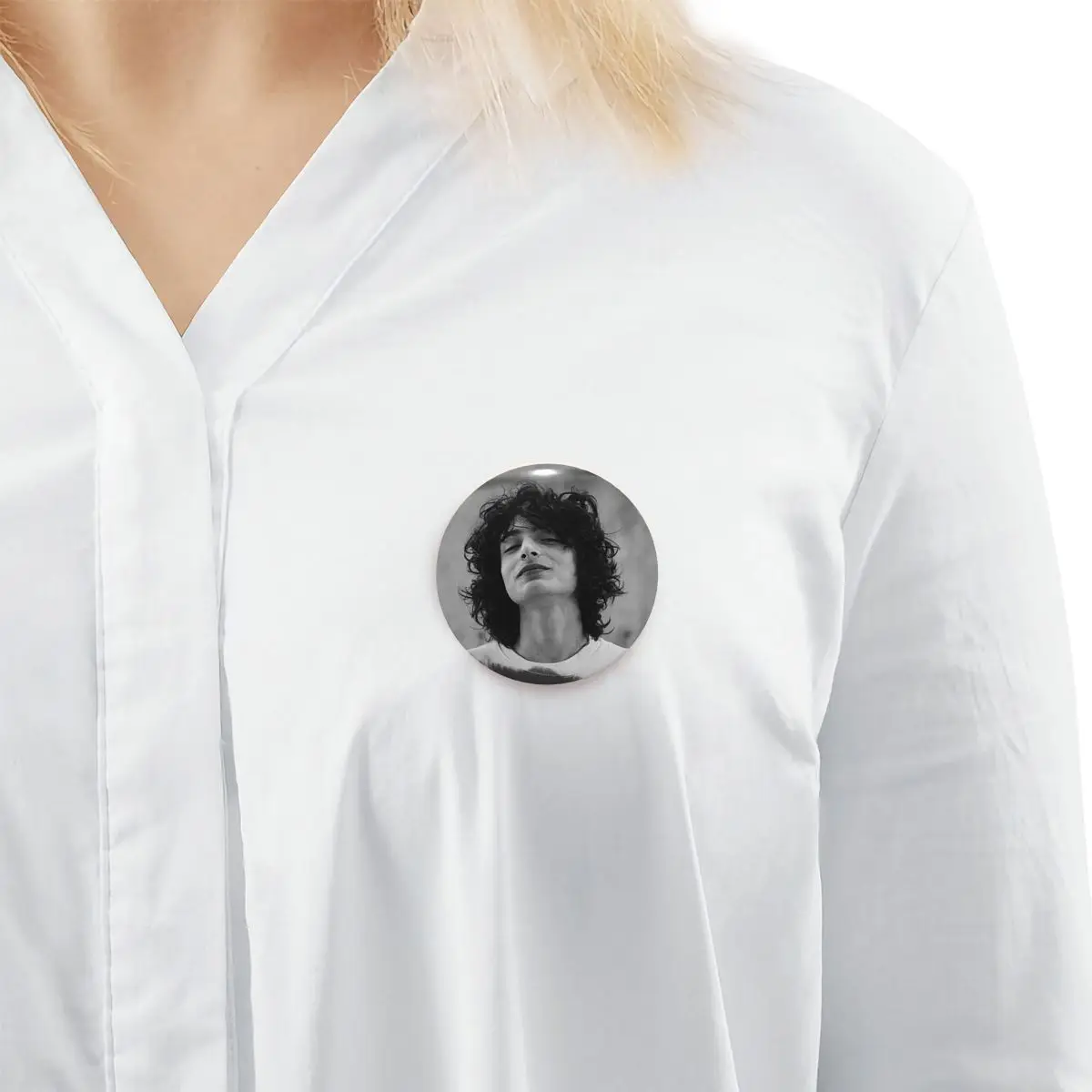 Finn Wolfhard Actor Soft Button Pin Funny Collar Badge Metal Brooch Decoration Gift Breastpin