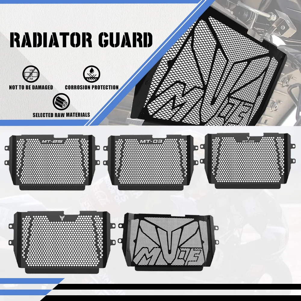 

Motorcycle Accessories Aluminum Radiator Grille Grill Guard Cover Protector For YAMAHA MT-03/MT-25 MT03 MT 03/25 2021 2022 2023