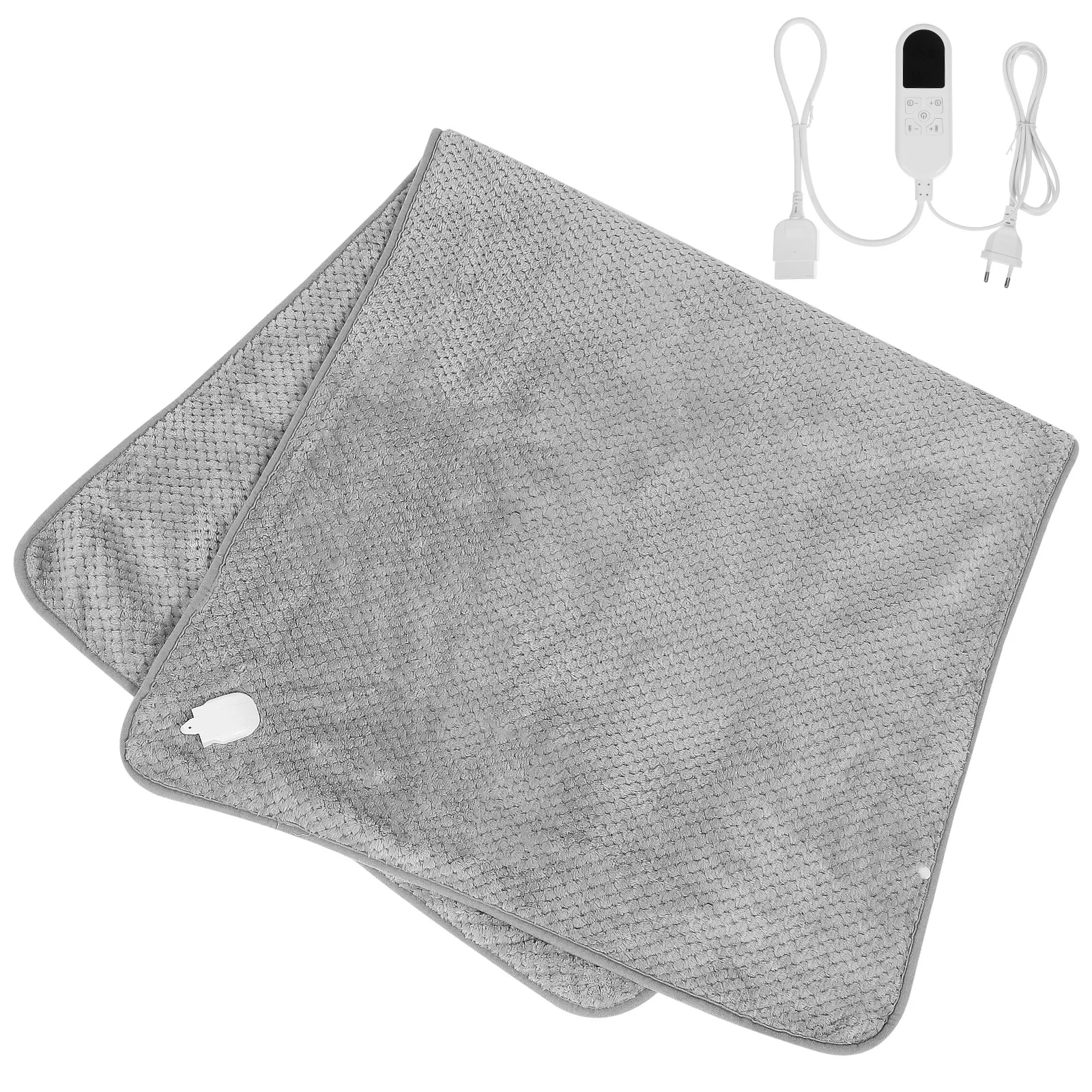 

150x80cm Grey Electric Heated Blanket Single Fast Heating Heat Levels for Bed Living Room Office Use Washable Flannel