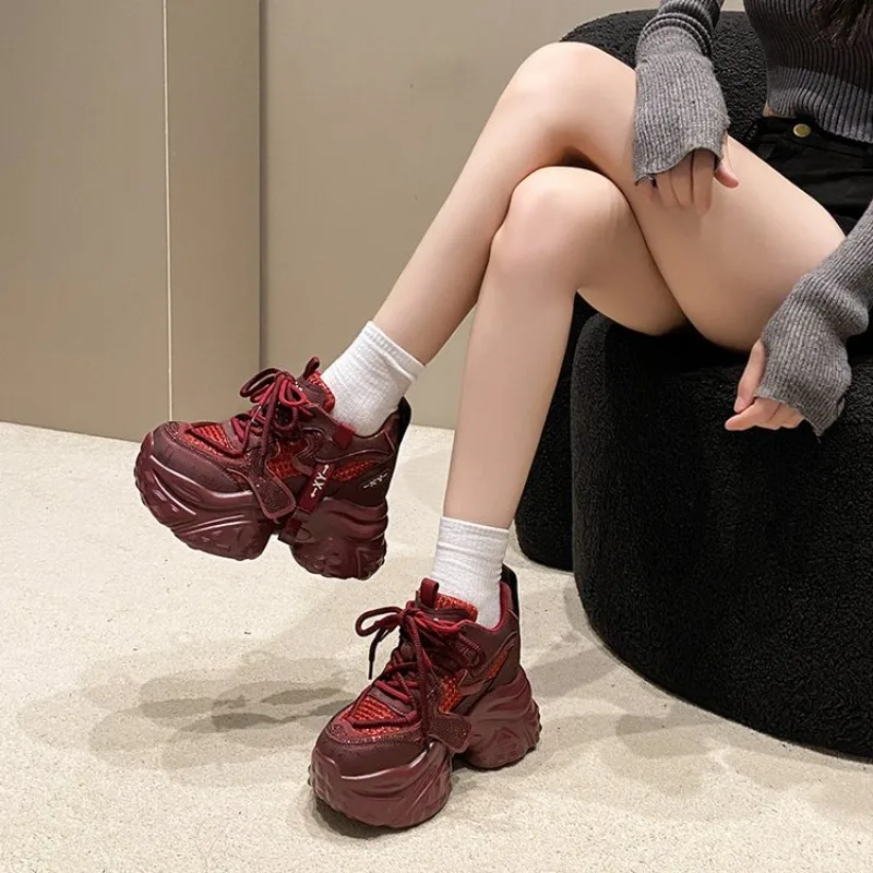 Platform Women\'s Sports Shoes 2023 Spring Autumn Trend Leisure All-in-one Sports  Single Shoes  Women\'s Shoes Design