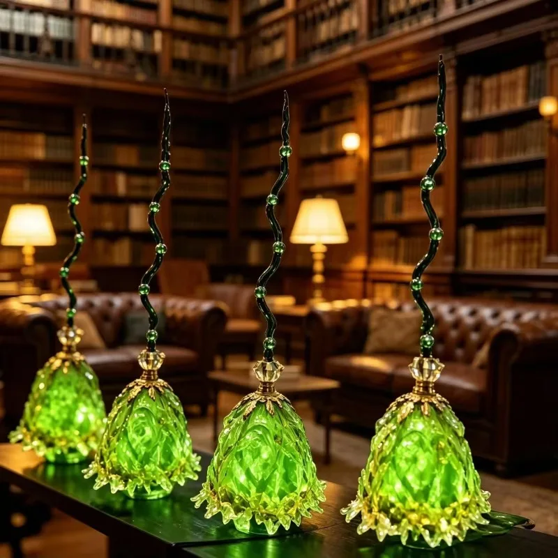HOT Glowing Witch Broom with Sound Effects Auto Bouncing for Haunted House Escape Room Party Indoor Halloween Decoration Gifts