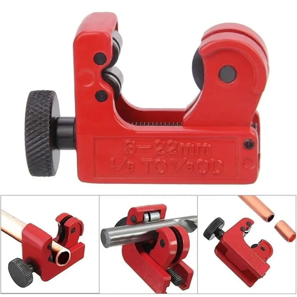 3-22mm Light Zinc Alloy Pipe Cutter - V2 Arrow-Type Copper Tube Cutting Tool