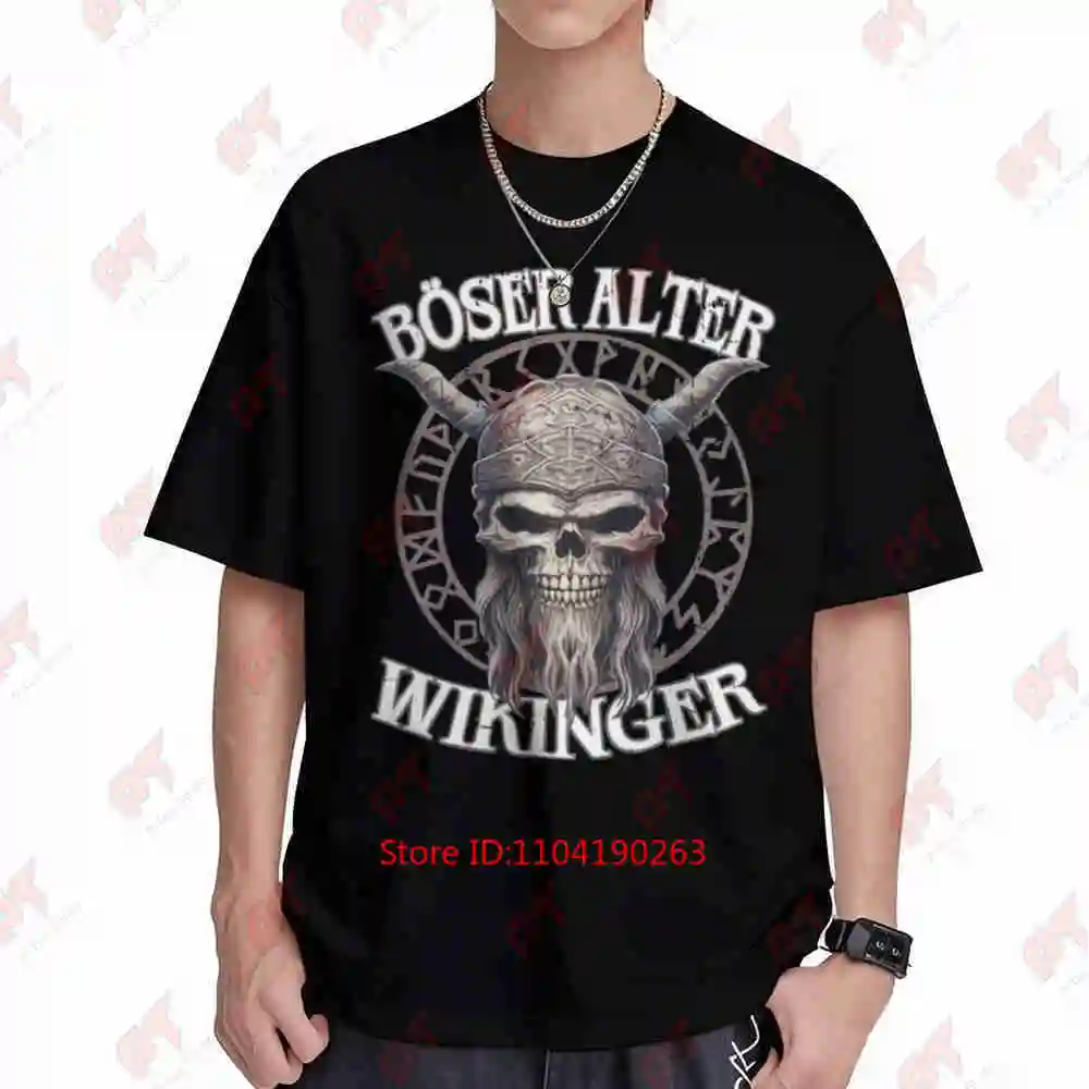 Evil Old Viking Nordic Warriors Short Sleeve Tee 100% Cotton T-Shirt