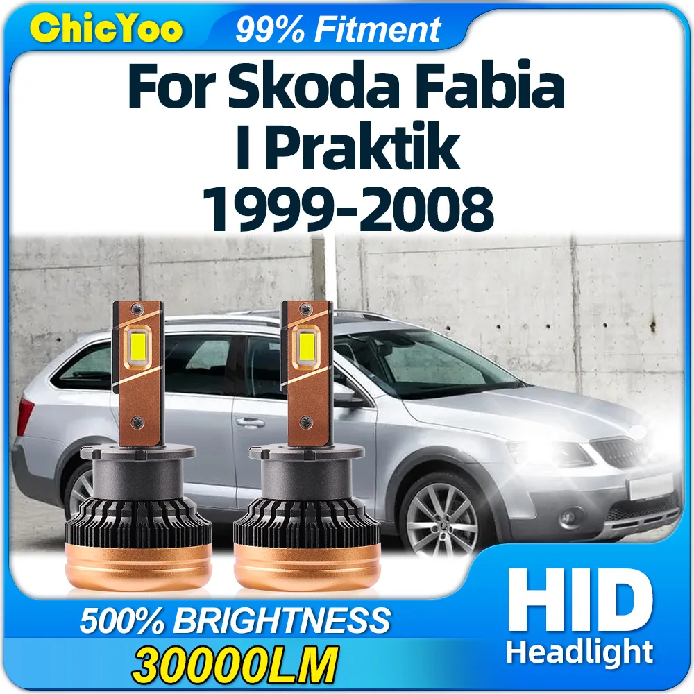 

30000LM Canbus LED Headlight HID Bulbs 12V Turbo Xenon Lamps 6000K Plug and Play For Skoda Fabia I Praktik 1999-2006 2007 2008