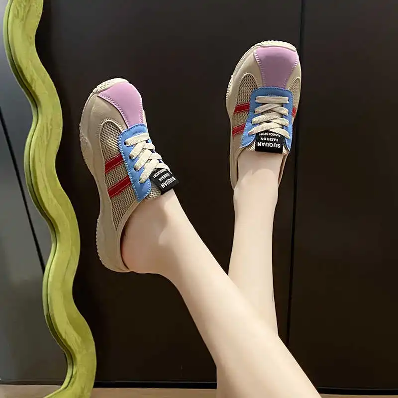 

High Sole Summer Transparent Shoes Woman Training Lace Up Boots Women Sport Sneakers Daily Pretty Lofer Kawaiis High-end