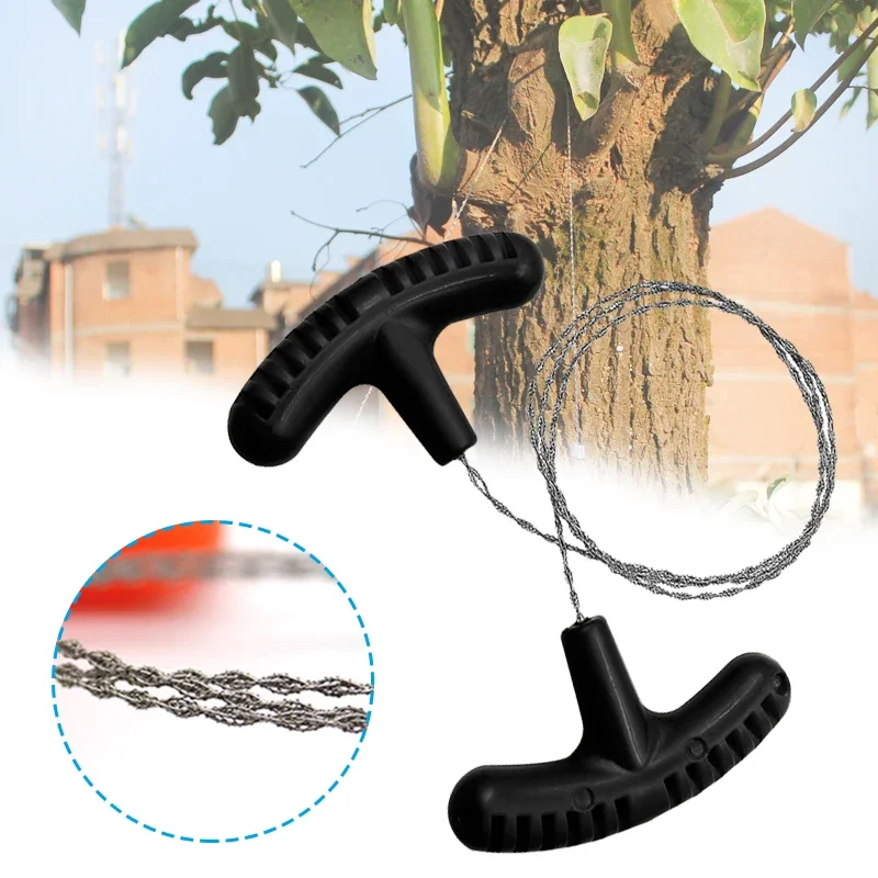 Outdoor Hand Rope Saw Mini Pocket Saw Camping Survival Wire Saw Portable Stainless Steel Wire Saw Camping Parts