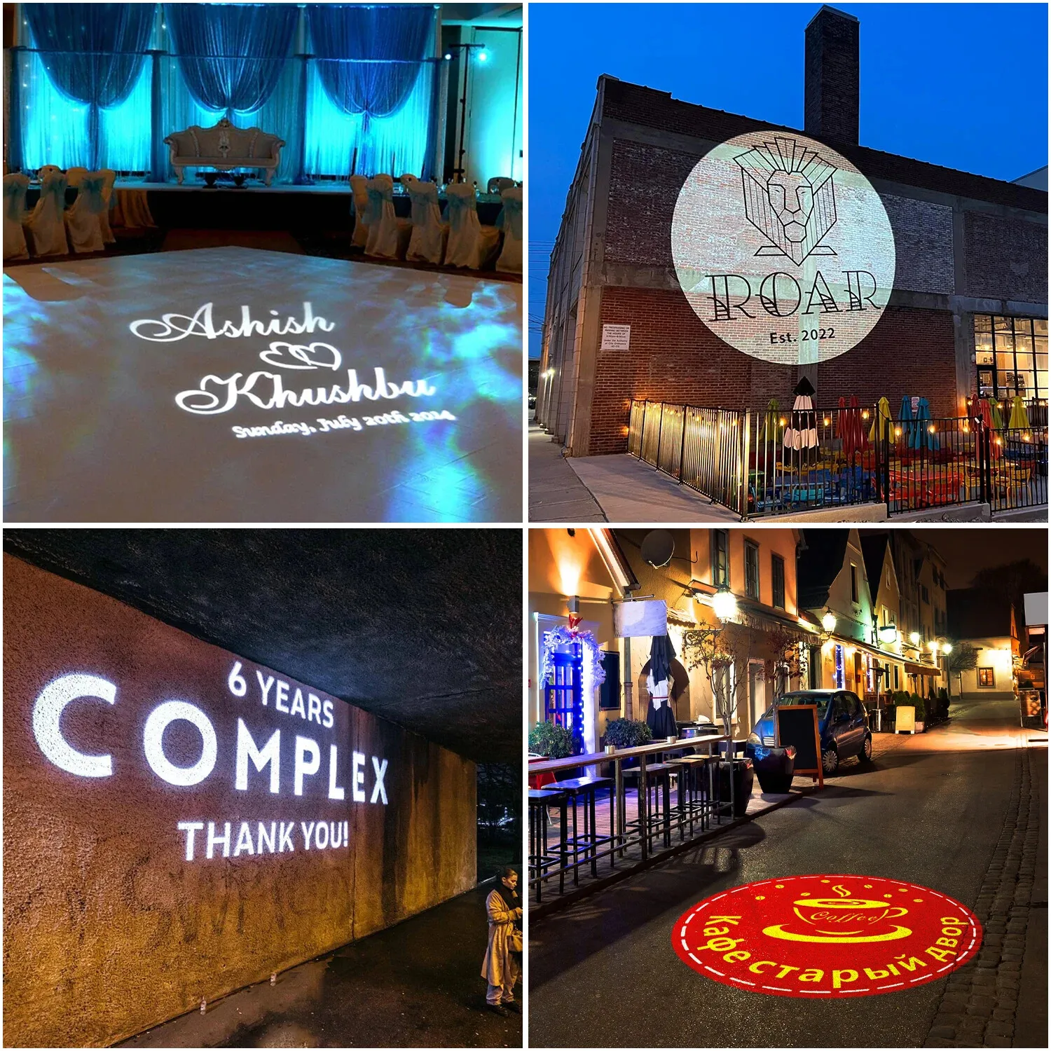 Projecteur Gobo Led avec Logo personnalisé, panneau Hd, utilisation intérieure/extérieure, étanche Ip67, lampe de porte de Projection d'image publicitaire rotative