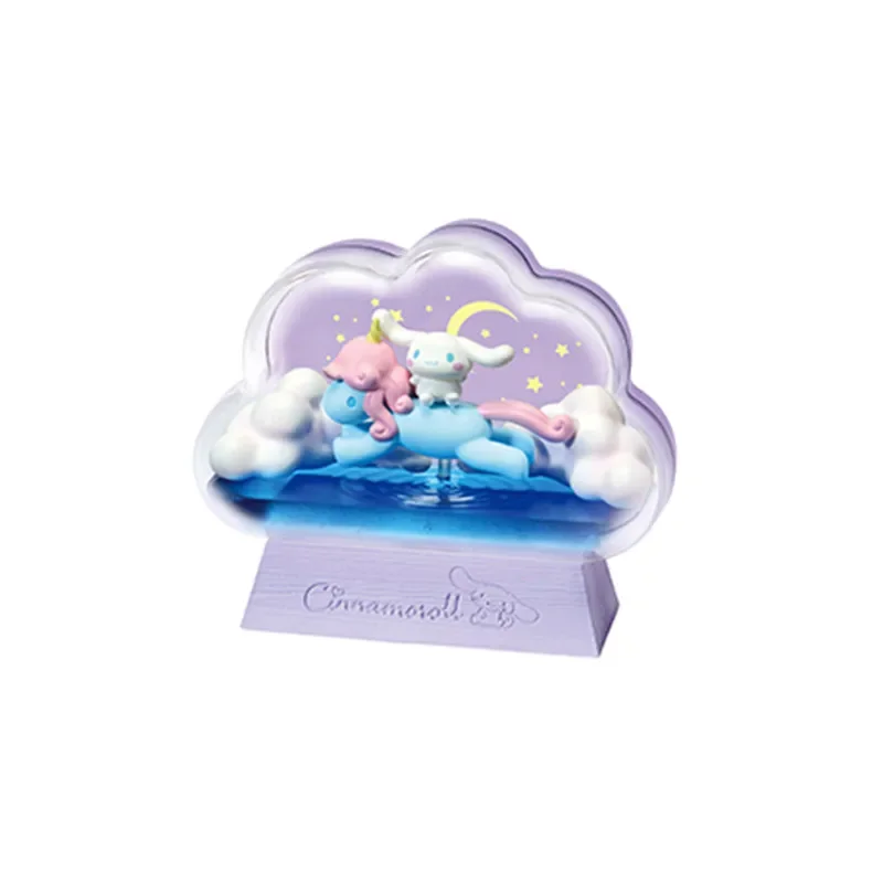 Rement Sanrio Cinnamoroll Oggetti giornalieri in bottiglie di vetro Figura anime Gachapon Giocattolo Scatola cieca Giocattolo Ornamento Regalo per i bambini