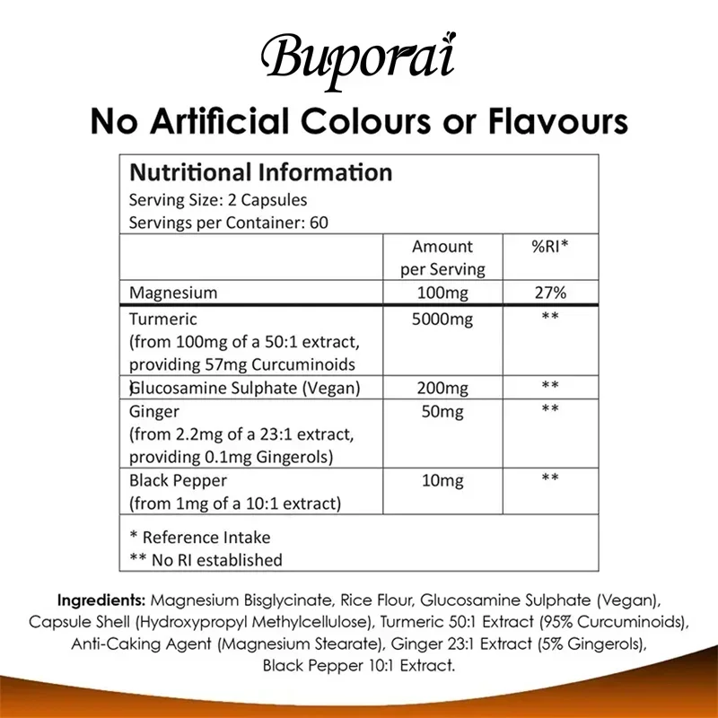 مجمع الكركم 5 في 1 - دعم مضاد للأكسدة يعزز صحة القلب والمفاصل والعظام ويعزز الجهاز المناعي العام