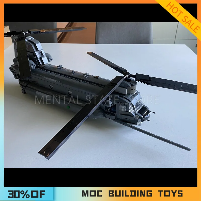 [1758PCS] 맞춤형 MOC 보잉 MH-47 크리 에이 티브 빌딩 블록 세트 줄기 교육 장난감 DIY 건설 모델 키트 생일 선물