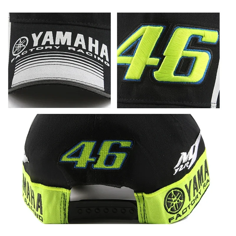 ياماها VR-46 دراجة نارية سباق قبعة قبعة بيسبول الصيف الرجال الترفيه التدريب اليومي واقية من الشمس قبعة الشمس القطن موضة بلغت ذروتها قبعة