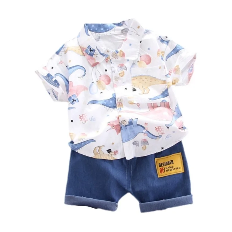 New Summer Baby Boys Clothes Suit Children Cartoon Shirt Shorts 2Pcs/Sets Infant Outfits Toddler Casual Costume Kids Tracksuits