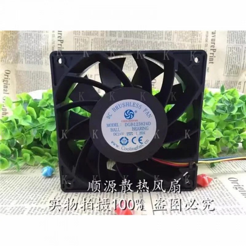 

C ДЛЯ COOLINGFAN DGB123824D DC24V 1.20A 120*120*38MM 4-проводной охлаждающий вентилятор с ШИМ