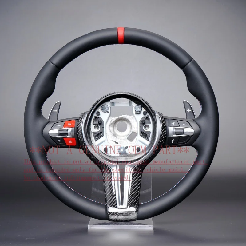 For BMW Steering Wheel Horn Cover Round Silver Carbon Red Logo M Style F30 F10 F11 F15 F16 F20 F25 F48 F01