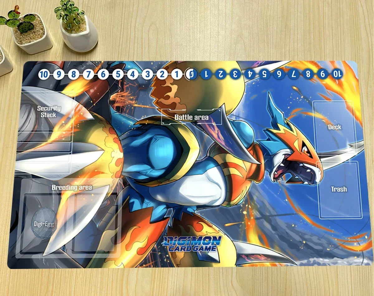 Digimon Playmat Fladramon DTCG CCG Board Game Trading Card Game Mat Anime Mouse Pad  Desk Mat Gaming Accessories Free Bag