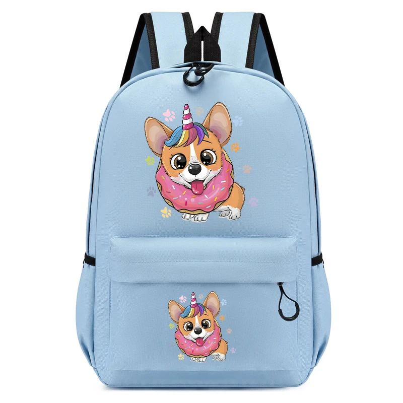 New Cartoon Corgi School Backpack for Girls Boys Cartoon School Bags Kids Satchels Kindergarten Bookbag Mochila Infantil Escolar