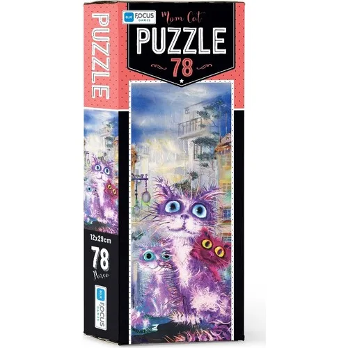 

Blue Focus Mom Cat Puzzle 78 Piece