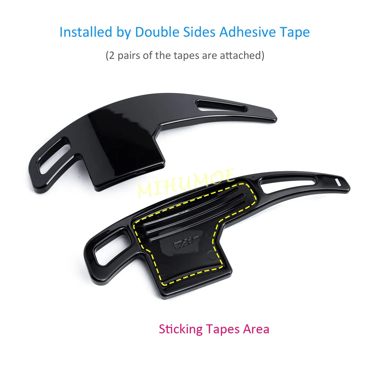Car Steering Wheel Paddle Shift Extension Trim Stickers For Ford Mustang 2023 2022 2021 2020 2019 2018 2017 2016 Accessories