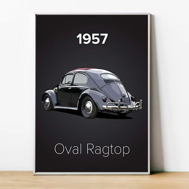 

Vintage Car Decoration Painting 80s Sports Classic Car Poster Posters on the Wall Decorations Gift Photo for Living Room