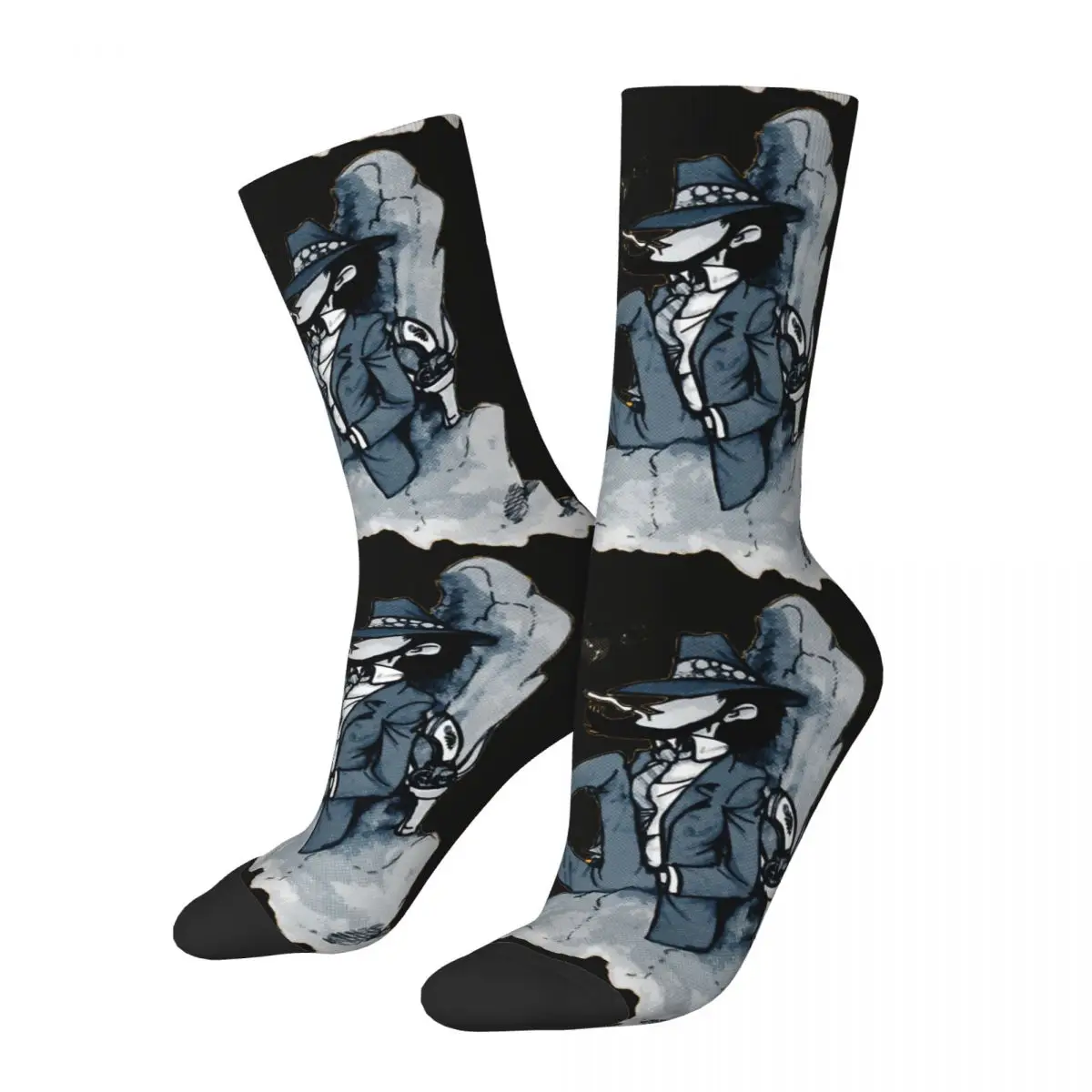 

Funny Happy Men's Compression Socks Have A Break Vintage Harajuku Lupin the Third Plot Action Crime Japan Hip Hop Crew Sock