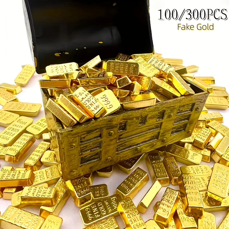 100Pcs Realistic Mini Gold Chocolate Novelty Milk Chocolate Candy for Money Theme Party Birthday New Year Gifts