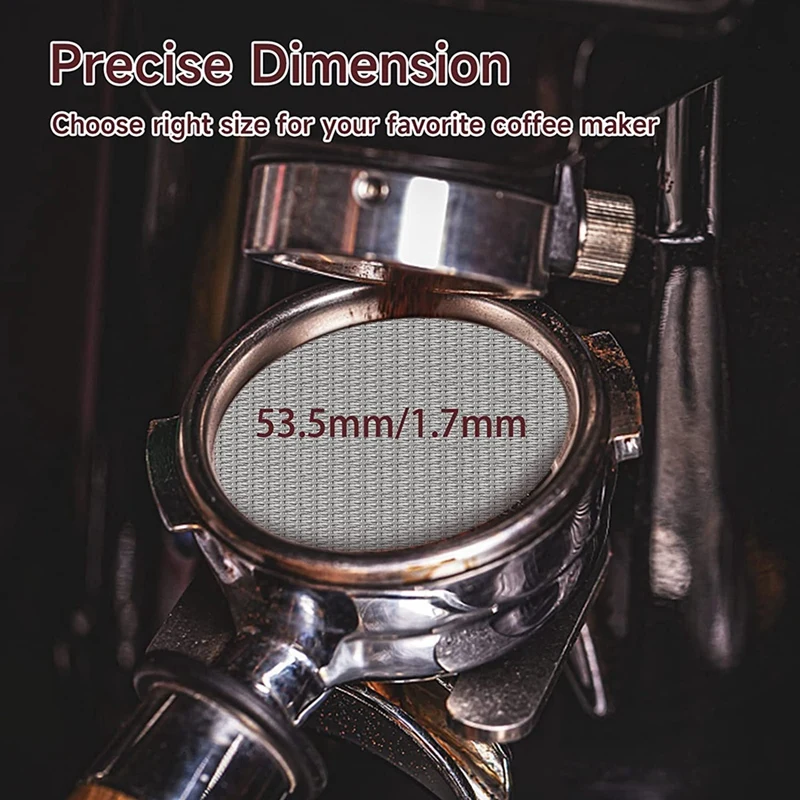 Schermo per dischi per caffè espresso, riutilizzabile, spessore 1,7 mm, 150Μm, in acciaio inossidabile, (confezione da 2)