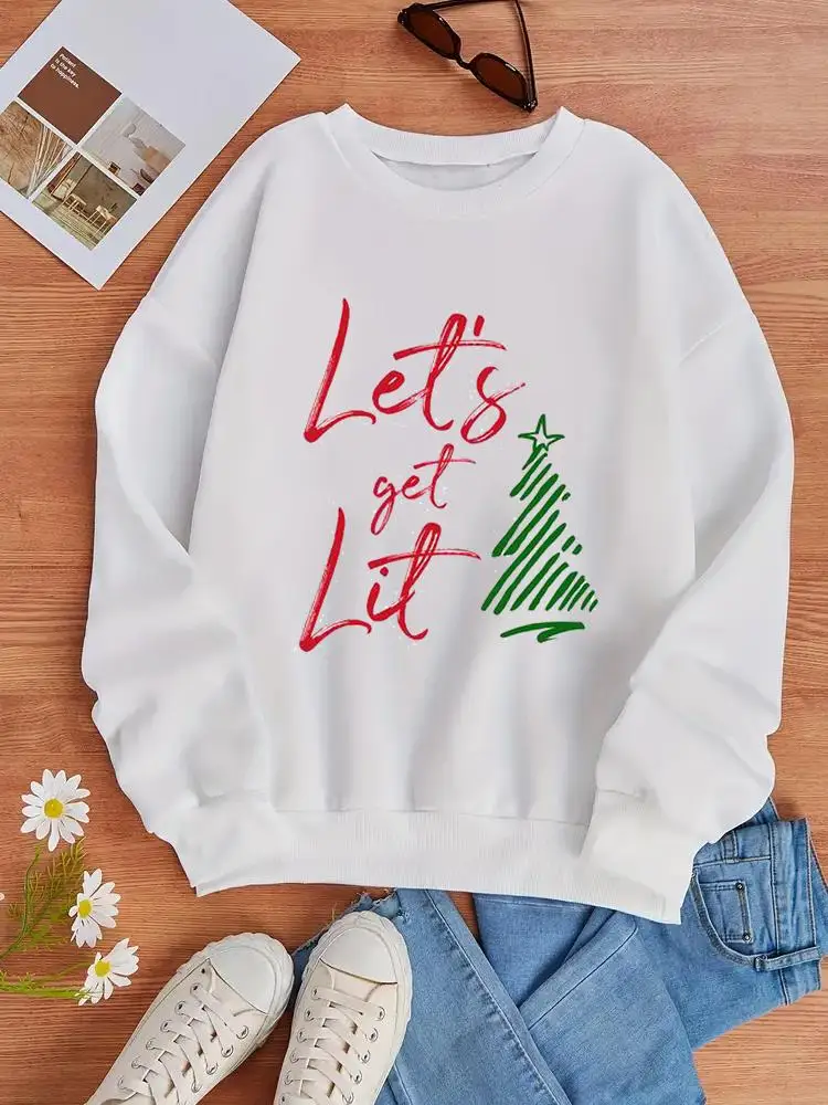 Sudadera con estampado de aguacate para mujer, jerséis de Navidad y Año Nuevo, sudaderas con gráfico de vacaciones, ropa informal de moda para mujer, tendencia de amor de los 90