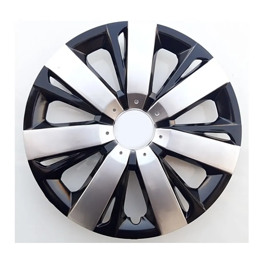 14 Inc Unbreakable Flexible 4 Pcs Wheel Cover Piano Black for Opel Citroen Peugeot Fiat Renault Ford Honda Hyundai Chevrolet toyota