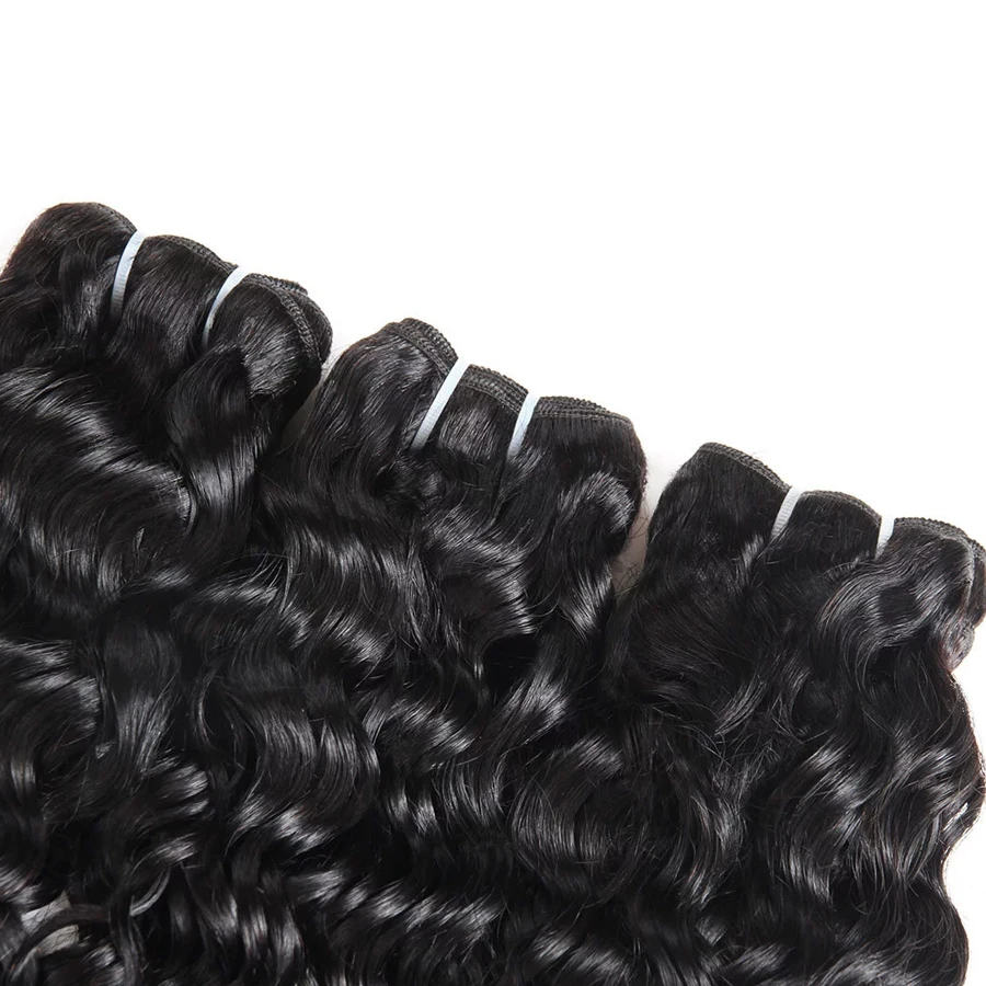 Water Wave Indian Raw Human Hair Bundles Weave 30 Inch 2 3 4 Bundles Deals Virgin Remy Hair Extension Women Hair Weft Weaving image 4