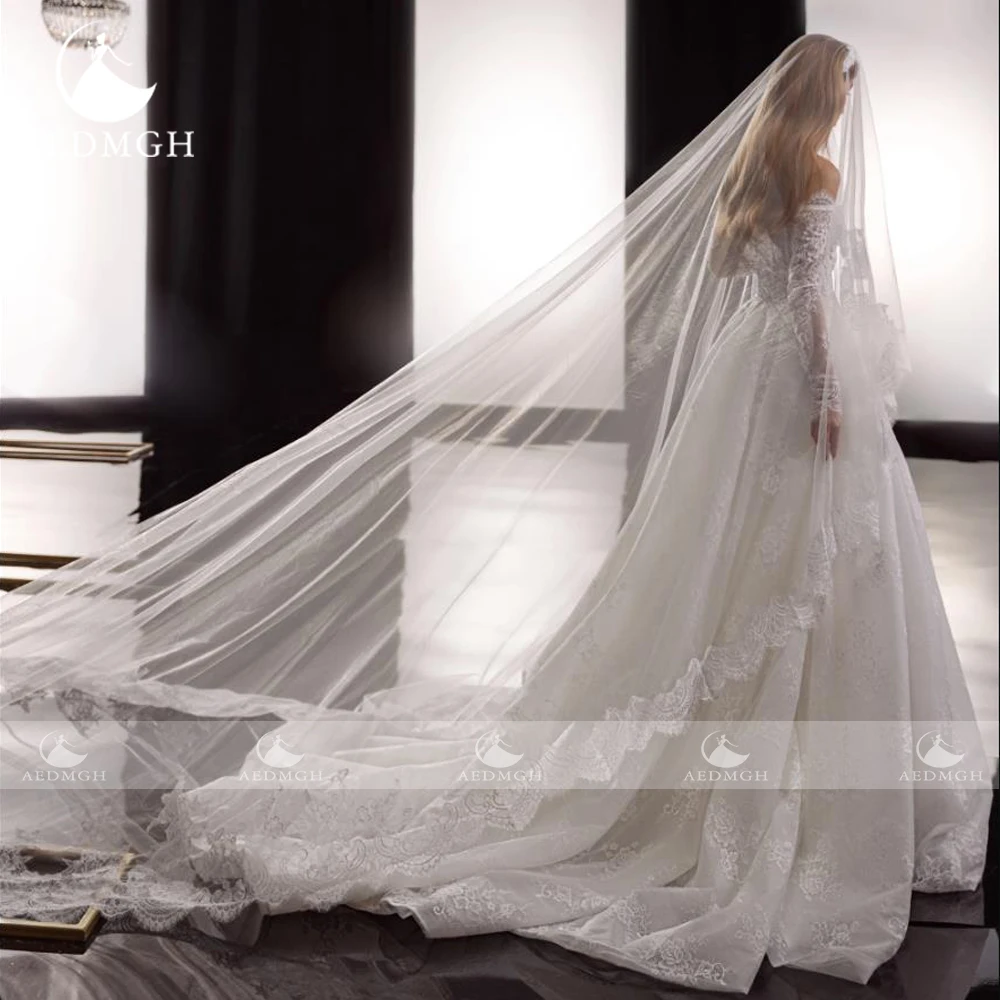 Aedmgh A-Line Abiti da sposa delicati Sweetheart con spalle scoperte Vestido De Novia Abito da sposa su misura con ricamo in pizzo