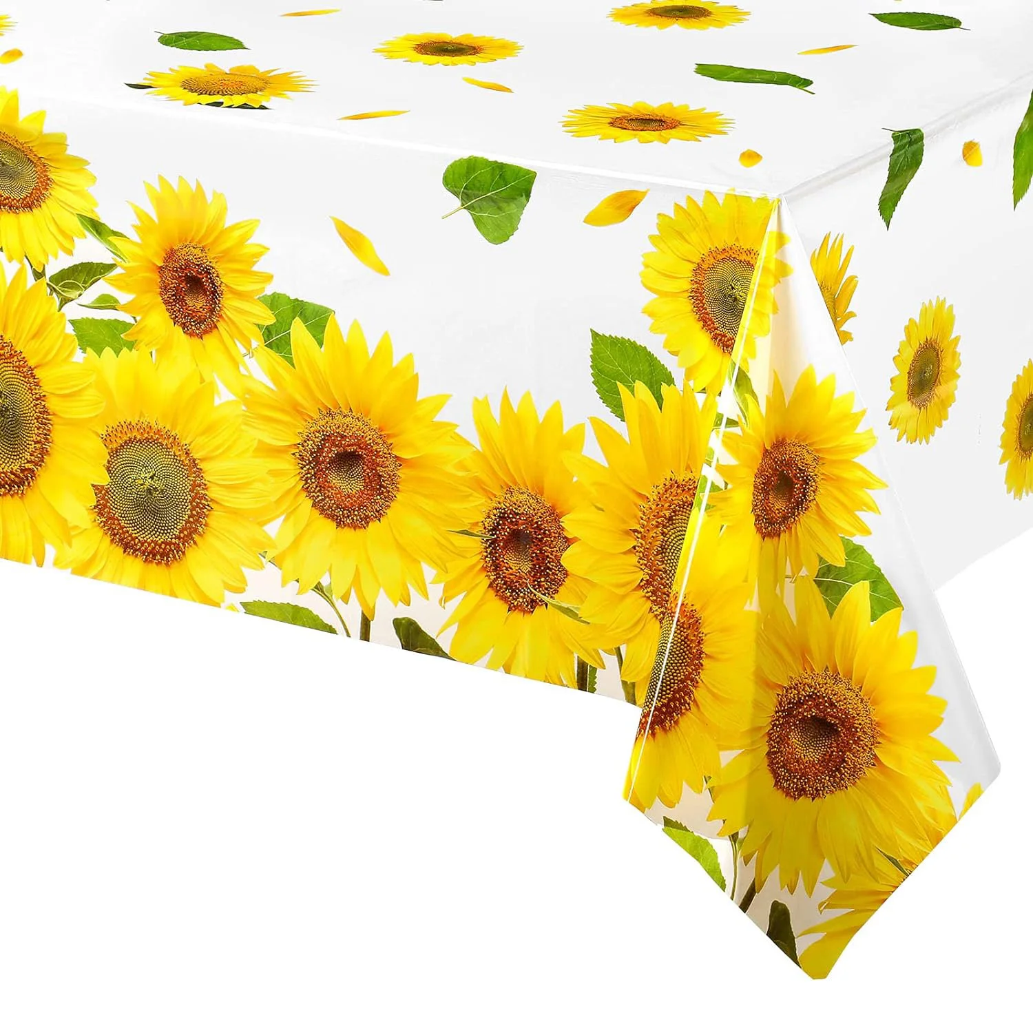 Spring Sunflower Printed Tablecloth Summer Flowers Themed Birthday Party Home Wedding Decor Kitchen Outdoor Picnic Table Decor