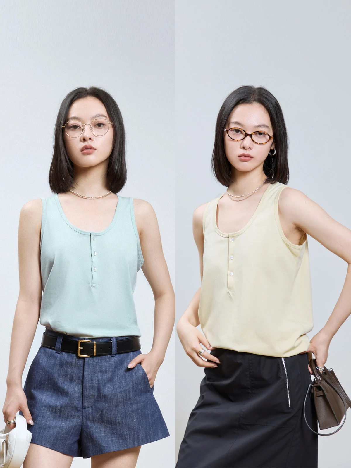 

Cotton Knitted f Open Girls Vest Faionable Candy Sle Breathable Skin-friendly Versatile Commute Sle Color