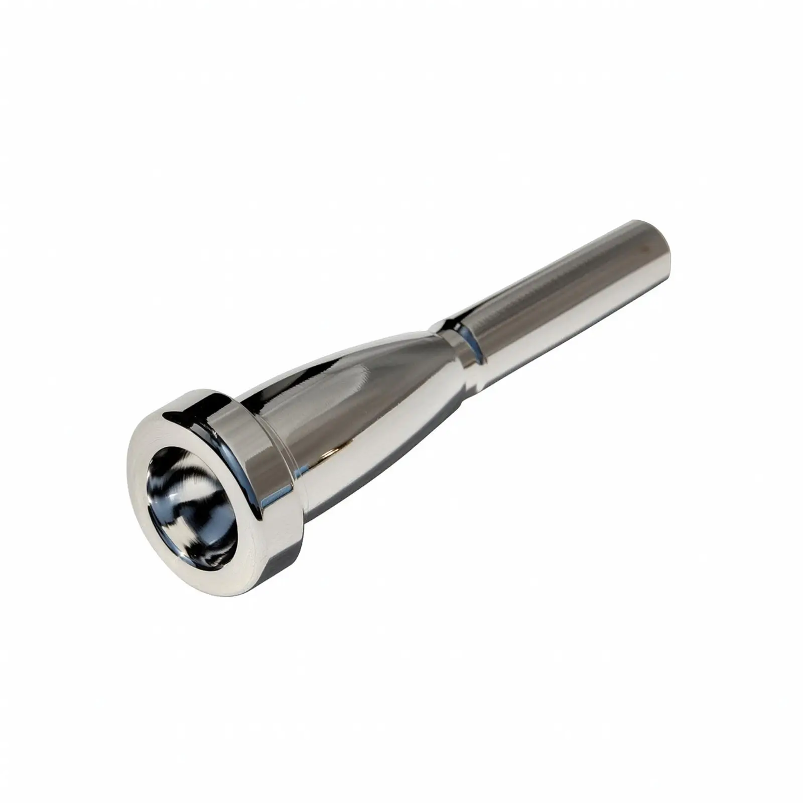 Cone-Shaped-Shaped Trumpet Embouchure | silver-tonedToned Finish, Narrow Cylindrical Shank, embouchure piece with Deep Cup, for