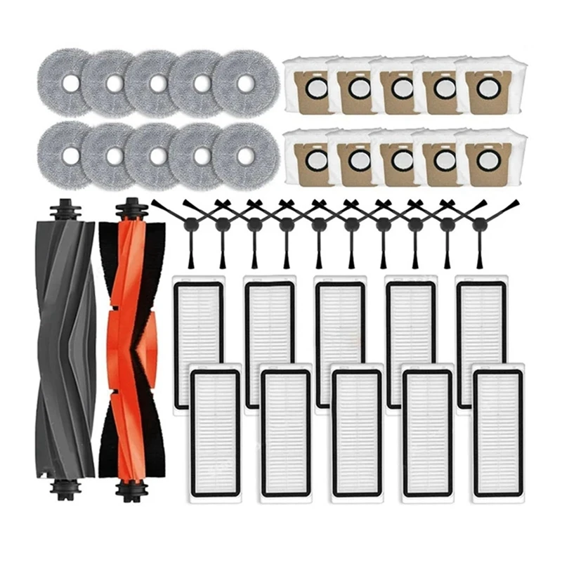 Untuk Dreame Bot L20 Ultra / L20 Ultra lengkap komponen pengganti sikat samping Roller, Filter, bantalan pel, kantong debu