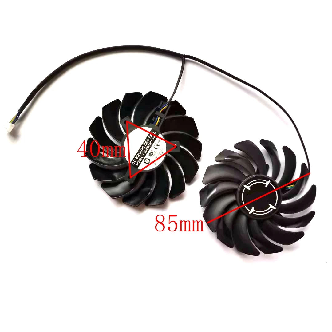 New 2pcs/lot  PLD09210S12HH 4pin 85mm for MSI RX470 RX480 RX570 RX580 ARMOR  P106-100 Mining  graphics card fan