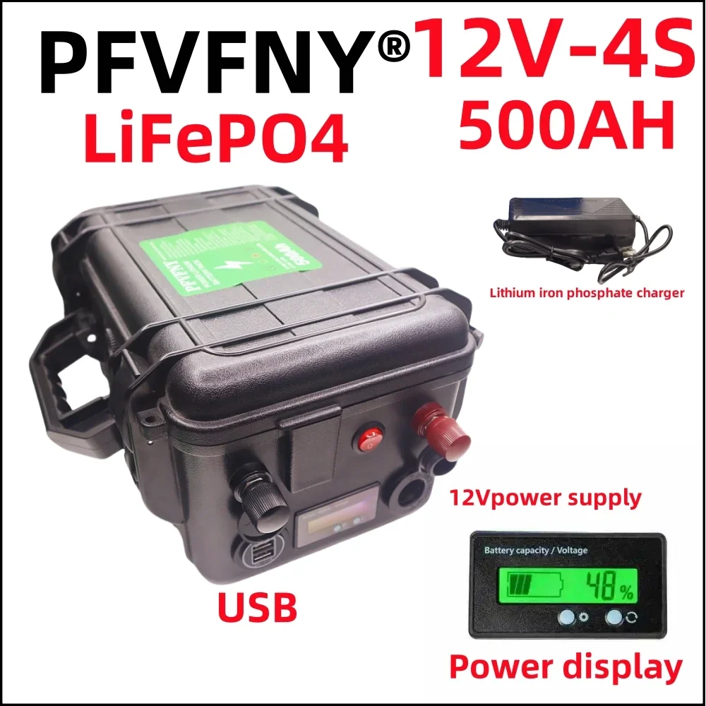 Air Fast การขนส่ง 12V LiFePO4 battery400Ah500Ah ในตัว BMS แบตเตอรี่ลิเธียมเหล็กฟอสเฟต 6000 + รถกอล์ฟพลังงานแสงอาทิตย์วงจรชีวิต