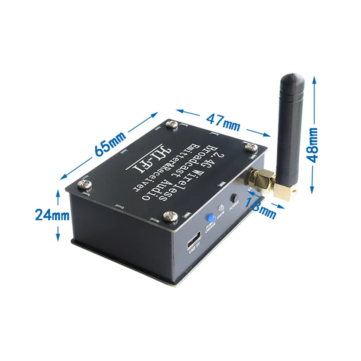 เครื่องรับส่งสัญญาณเสียงไร้สายไฮไฟ 2.4G รองรับเครื่องส่งสัญญาณหนึ่งตัวและตัวรับหลายตัวสําหรับเสียงสเตอริโอ