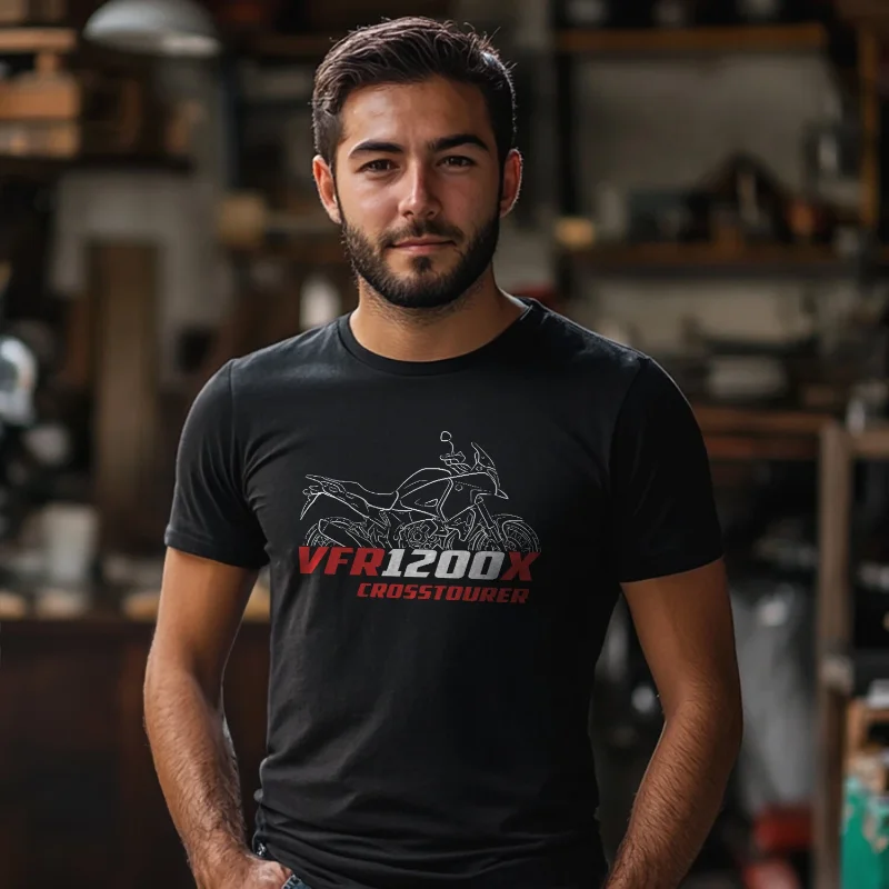 

New VFR 1200 X Crosstourer 2012-2021 Motorcycle Graphic T-Shirt 100% Cotton O-Neck Short Sleeve Summer Casual Mens T-shirt S-3XL