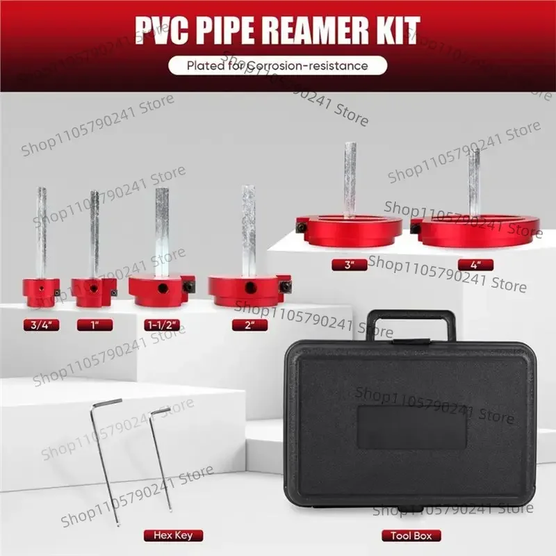 6Pcs PVC Pipe Reamer Kit, For Sch. 40 CPVC, Socket Hub Saver PVC Fitting Saver 3/4