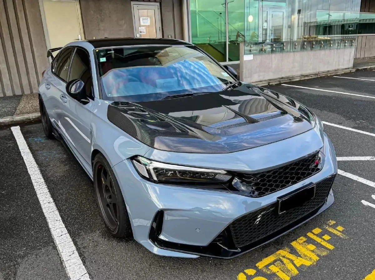 

Подходит для Honda Civic FL5 TypeR TM, крышка из углеродного волокна, модернизация крышки капота с отверстием