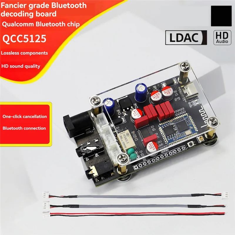QCC5125 Bluetooth 5.1 Decoder Board Fever-Grade Decoding Board  APTX LDAC Lossless HIFI HD Sound Quality-AA80