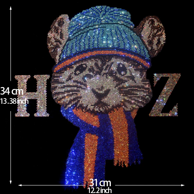 High-quality DIY iron diamond cartoon groundhog pattern ironing T-shirt, denim hoodie and other clothing accessories