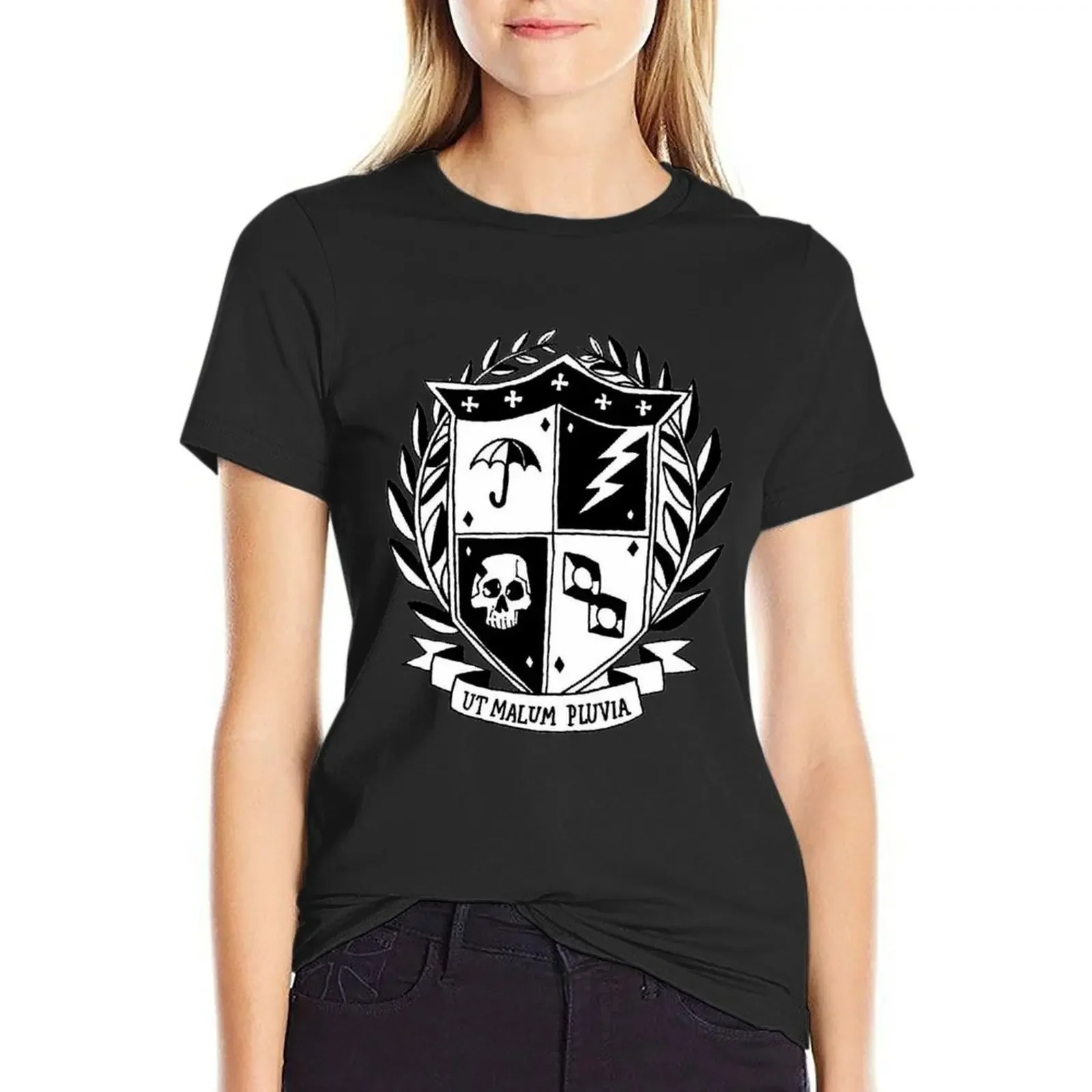 the umbrella academy crest T-shirt korean fashion plus size tops Womens clothing