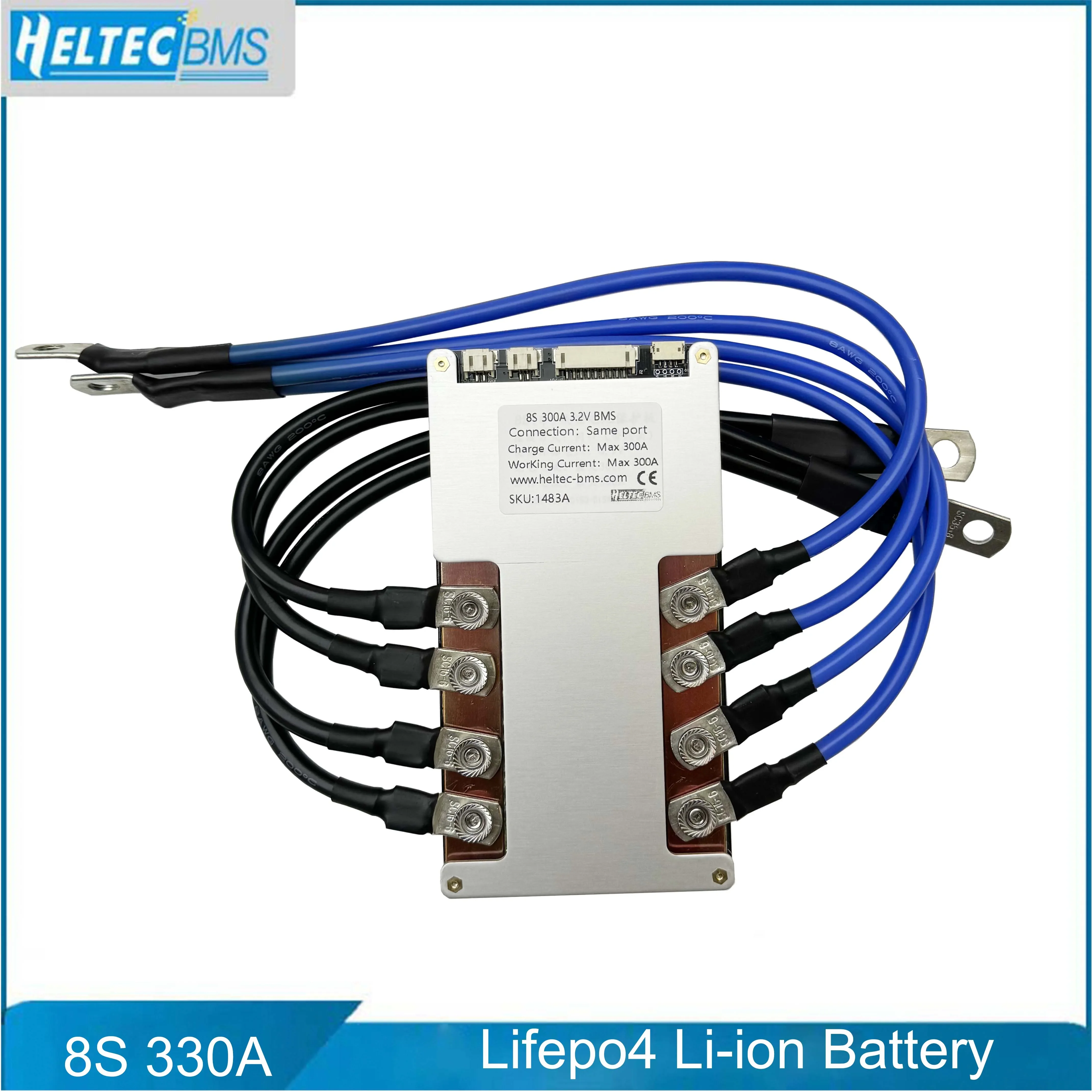 bms 8s 24v lifepo4 24V BMS 300A 8S 300A 350A Lifepo4  Li-ion battery protection RV/Energy storage with 7AWG Cable Copper Nose