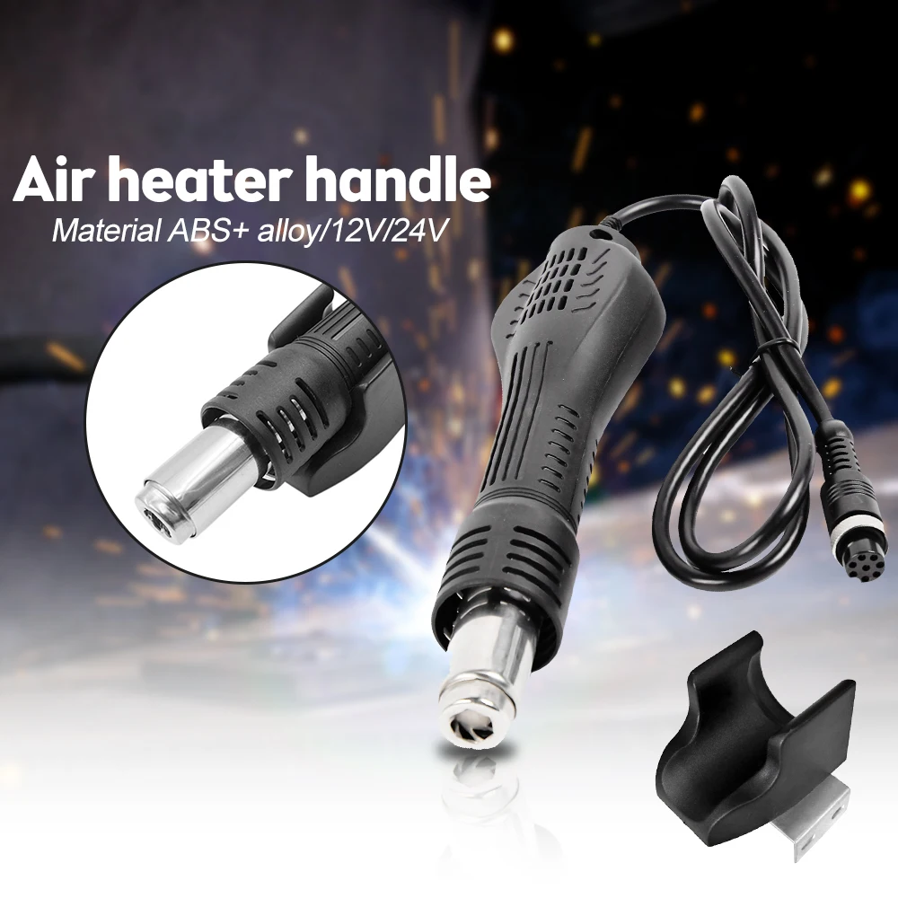 8-Hole Hot Air Gun Handle Is Suitable 24V For 858/878/8586 /898D Pad Handle Hot Air Gun Handle