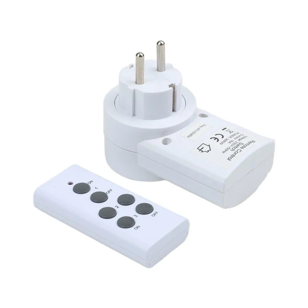 White Smart Wall Socket Wireless Remote Control 230V 16A For Lamp Fan Home Automation Group Power Off Electrical Switch Accessor